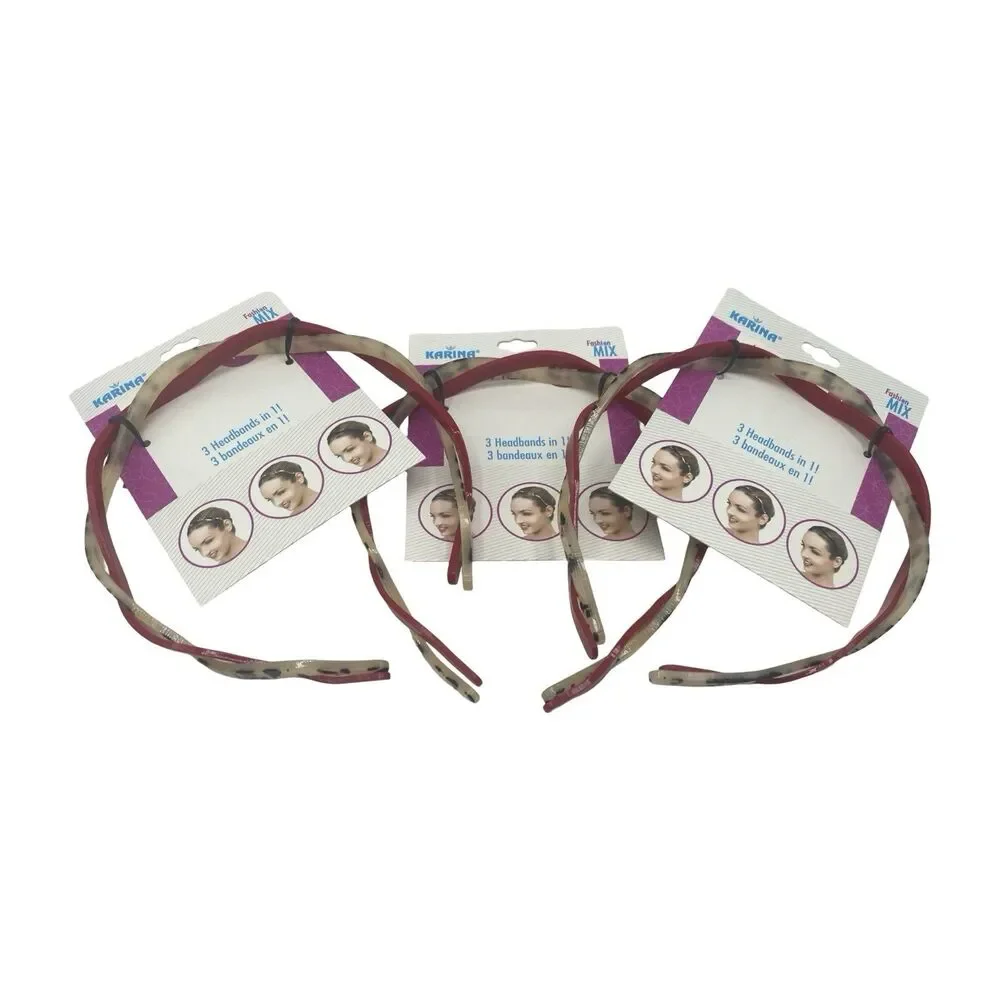 Karina Twist Headband Fashion Mix  NOS Lot Of 3 Helen Of Troy